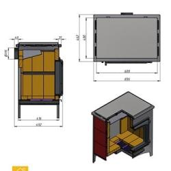 Везувий ПК-04 (240) с плитой "Везувий В3" бежевый 12 кВт