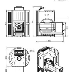 ЭТНА 24 (ДТ-4) Закрытая каменка, Стандарт