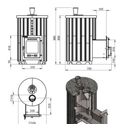 Эверест "Steam Master 18 INOX" Ламель Амфиболит, S-20