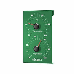 Термогигрометр EVEREST, алюминий GREEN (TG-28)