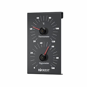 Термогигрометр EVEREST, алюминий BLACK (TG-31)