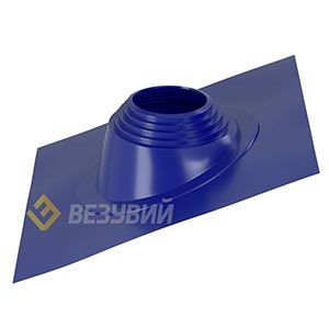 Кровельный проход "ВЕЗУВИЙ" № 4 (д.300-450мм, 890х890мм) угл, силикон, Синий
