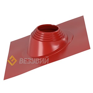 Кровельный проход "ВЕЗУВИЙ" № 5 (д.200-275мм, 470х470мм) угл, силикон, Красный