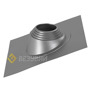 Кровельный проход "ВЕЗУВИЙ" № 5 (д.200-275мм, 470х470мм) угл, силикон, Серебро