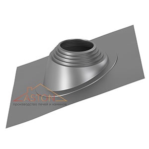 Кровельный проход "ASTON" № 6 (д.200-280мм, 600х600мм) угл, силикон, Серебро