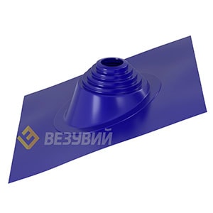 Кровельный проход "ВЕЗУВИЙ" №110 (д.75-200мм, 420х420мм) угл, силикон, Синий