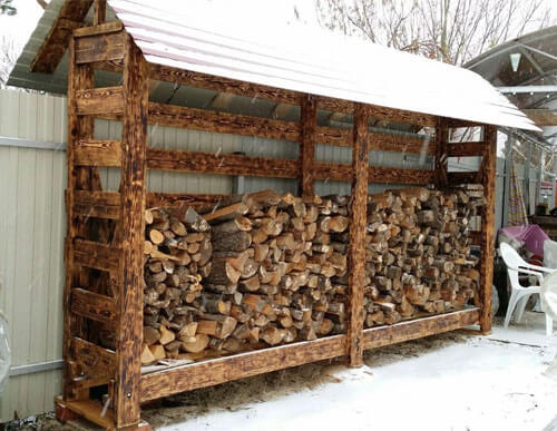 Хранение дров для печей и каминов