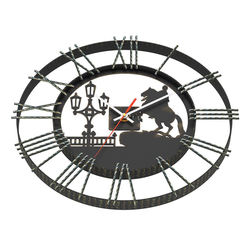 Часы кованные Везувий "Санкт-Петербург"
